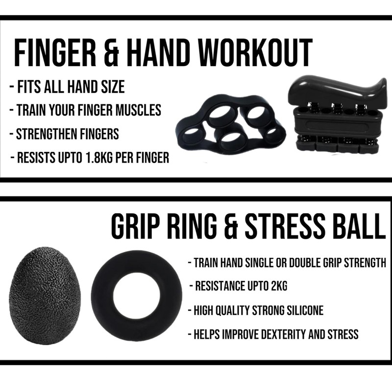 eBoutik - Hand Grip Strengthener Kit Gym Set - 5