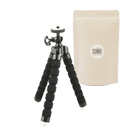 N Mini Flexible Table Tripod Light Small Universal Size for Compact Cameras Compatible All Brands Canon Nikon Sony Fuji Pentax Panasonic - Black - Adaptive French Brand