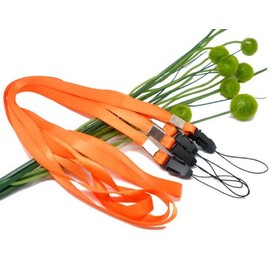 QPSupplies 20 x Value Orange 36" Lanyard Neck Straps for Id Badge Pass Card Holders/Visitors.