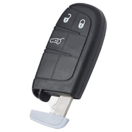 Key Fob Case for Keyless Car Remote with 3 Button Emergency Blade Compatible with FIAT 500X - Jeep Compass, Renegade (SIP22 Blade)