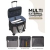 Amythe Rolling Teacher Tote Bag with 5-Wheel, Heavy Duty Organizer