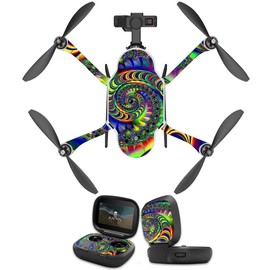 MightySkins Skin Compatible with GoPro Karma Drone Headphones wrap Cover Sticker Skins Acid