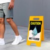 Caution Wet Floor Water Sidewalk Sign Kit, 10x16 Inches, with