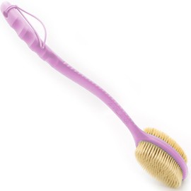 Avilana Back Scrubber for Shower,19 inch Silicone Body Scrubber with Handle, Shower Back Scrubber for Men and Women, Back Brush for Shower, Loofah with Handle Shower Brush