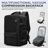 Vacuum Travel Backpack - Save 30% Space with Compression, Carry-On