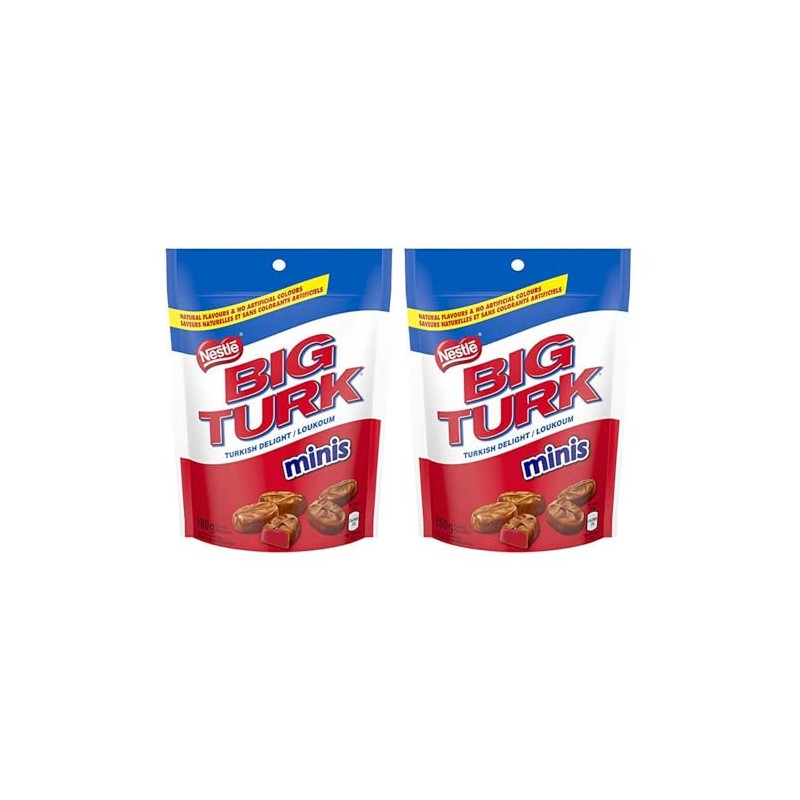 Nestle Big Turk Bites Minis 180g/6.3oz, 2-Pack, Imported from Canada,