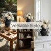 Artificial Flowers with Vase, Faux Rose Centerpiece in Terracotta, 15