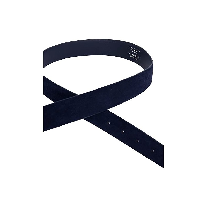 Hackett London Men's Suede Feather Edge Belt, navy