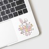 CafePress Happy Easter Grandma Bunny Small Die Cut Sticker, 3"x4"