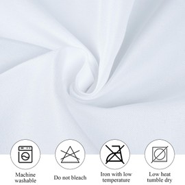 Zdada White Round Table Cloth, 230cm/90Inch Large Circular Table Cloths, Polyester Fabric Washable Tablecloth Dining Table Cover For Banquet Party Home