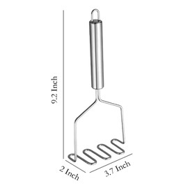 Potato Masher, 2 Pcs Stainless Steel Line Type and Hole Type Kitchen Tools for Vegetables, Meat and Potatos (2)