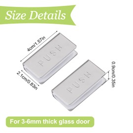 UFURMATE Magnetic Catch Clamp 8 Pack Adjustable Frameless Magnetic Strike Plates Rectangle Metal Glass Door Clips Glass Cabinet Latch Replacement Parts