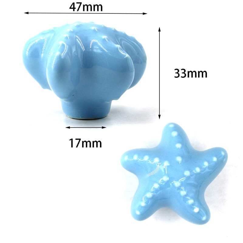 White Drawer Knob Ceramic Cabinet Knobs Kids Room Handle Pull