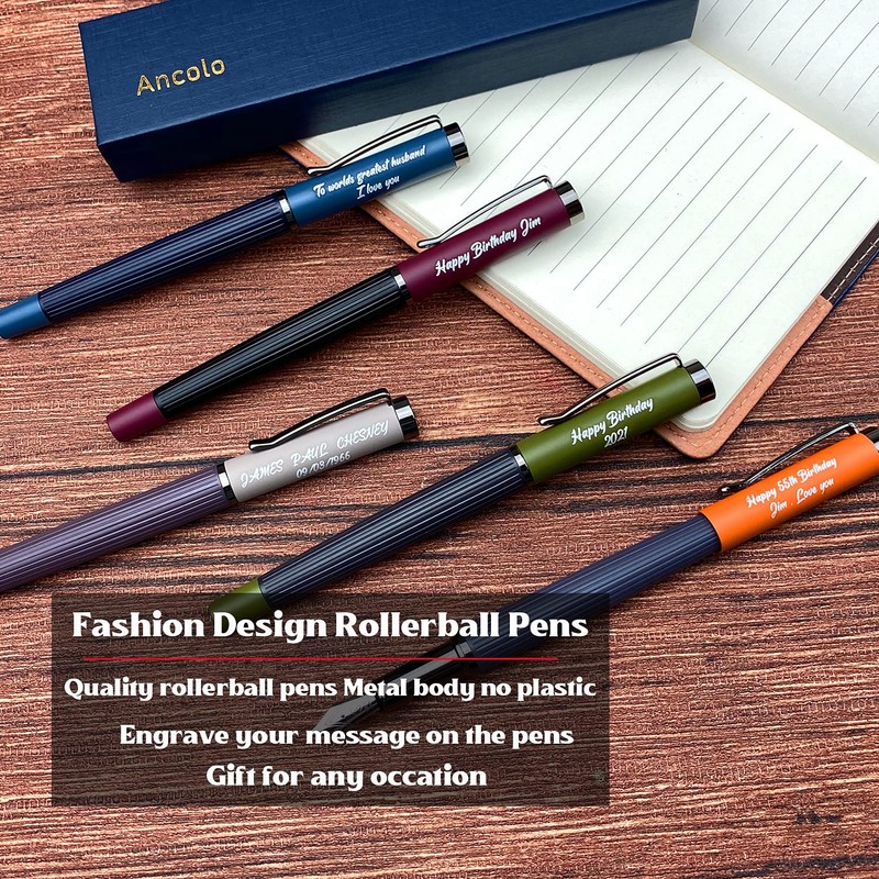 Ancolo Custom ink Pens with Name on the Pens -
