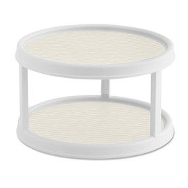 Copco Non-Skid 2 Tier Turntable, 12 inch, Cream