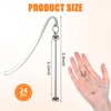 24 Pcs Beadable Bookmarks DIY Metal Bookmark Bar, Metal Beadable