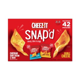 Cheeze-It Snap'd Cheesy Baked Snacks Multipack 42Count 0.75 Oz Net Wt 31.5 Oz