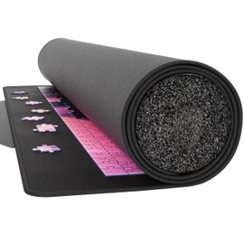 Premium Puzzle Mat - 26 x 47 Inches - Up to 1500 Pieces - Jigsaw Puzzle Roll Up Mat - Non Slip Rubber Bottom - Soft Polyester Surface - with Gift Packaging