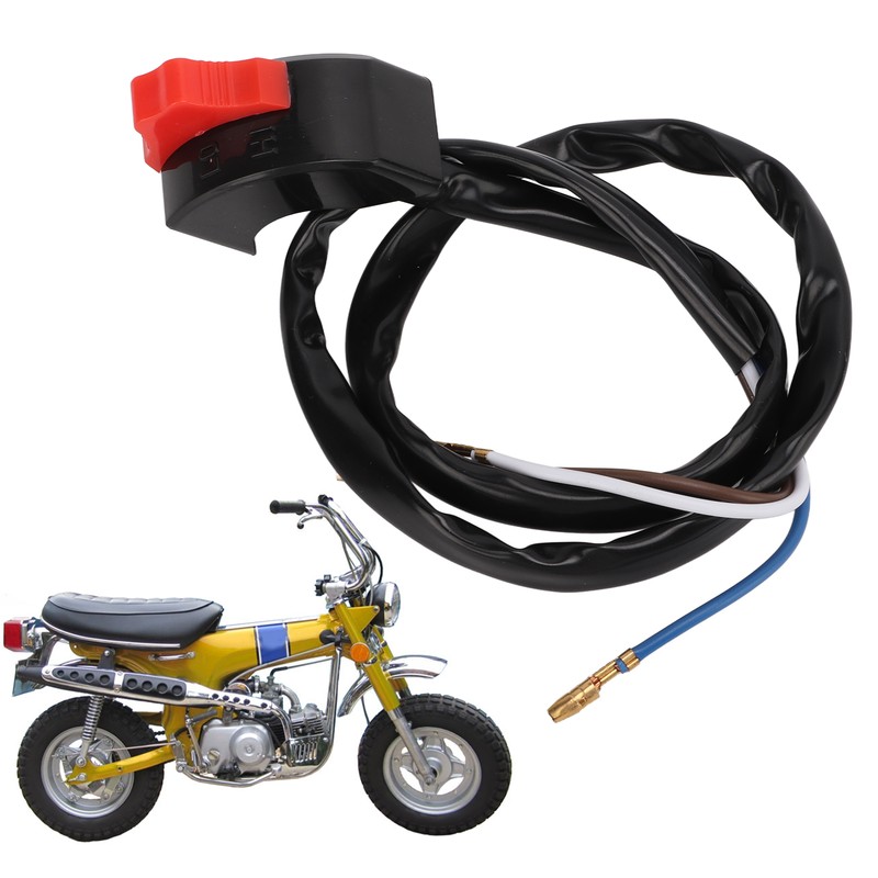 Motorcycle Headlight Dimmer Switch Left 35250‑126‑701 3 Wires ABS Replacement