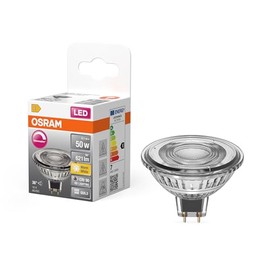 OSRAM Superstar MR16 50 Dimmable LED Spot Light Reflector 2700K Warm White 6.1W GU5.3 36° 621lm 25000h Low Voltage for Spot Lighting Display Cabinets