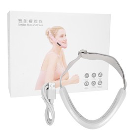 Electric Micro Current Vibration Beauty Machine Light Therapy Face Lifting Firming Massager White