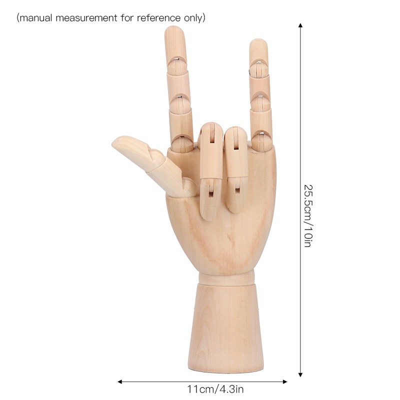 Wooden Hand Model Art Joint Puppet Decoration Artist Drawing Wood