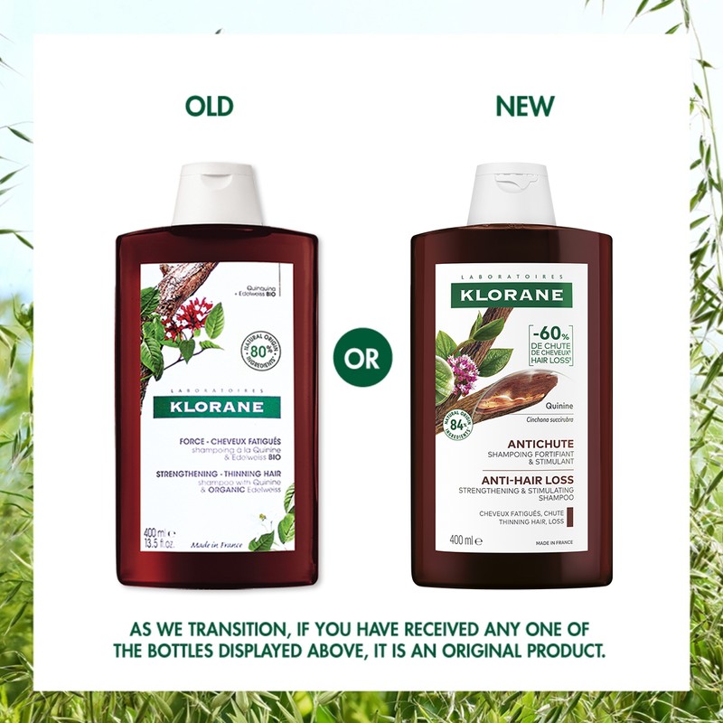 KLORANE [ANTI-HAIR LOSS] Quinine Shampoo (400ml) - For Thinning Hair