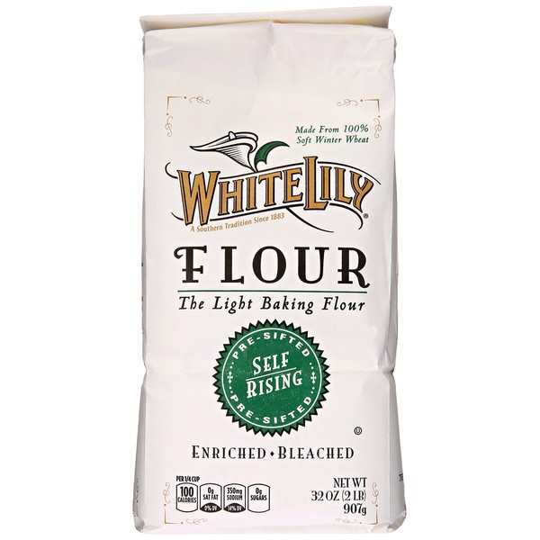 White Lily Self-Rising Bleached Enriched Pre-Sifted Flour, 32 Ounce