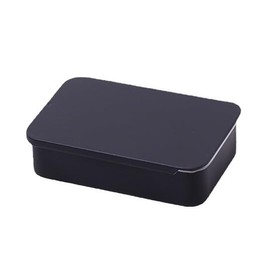 Galepromot Black Metal Rectangular Empty Mini Tin Box,Mini Iron Box Tinplate Push Candy Pill Cases Bins Jar Food Containers for Home Organizer Food Storage Storage and Organization (60x34x11mm)