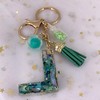SELOVO Bling Keychain Letter Alphabet L Ball Charm Key Ring