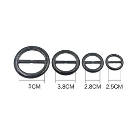 Upstore 6PCS Women Lady Girls Plastic Round Circle Scarf Ring Scarves Buckle Silk Clasp Clips Clothing Ring Wrap Holder for Silk Neckerchief Clothing T-Shirt(Color Random) (Diameter 50mm/2'')