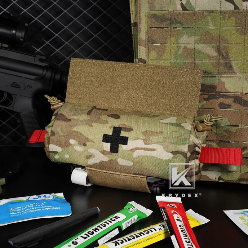 KRYDEX Tactical Roll Up IFAK Drop Pouch Medical EMT First