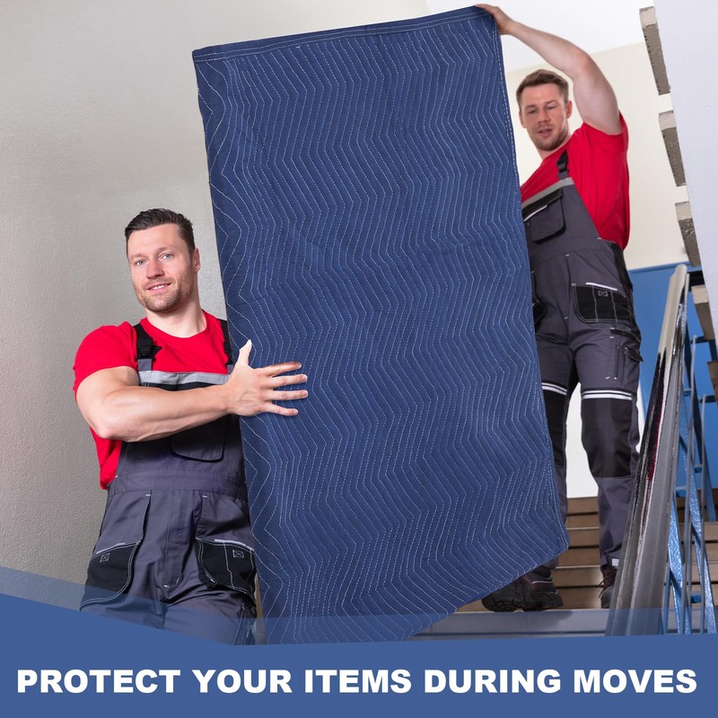 Peryiter 2 Pack 96'' x 80'' Extra Large Moving Blankets