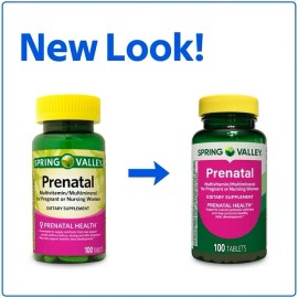 Spring Valley Prenatal Multivitamin for Pregnant and Nursing Women Tablets 100CT