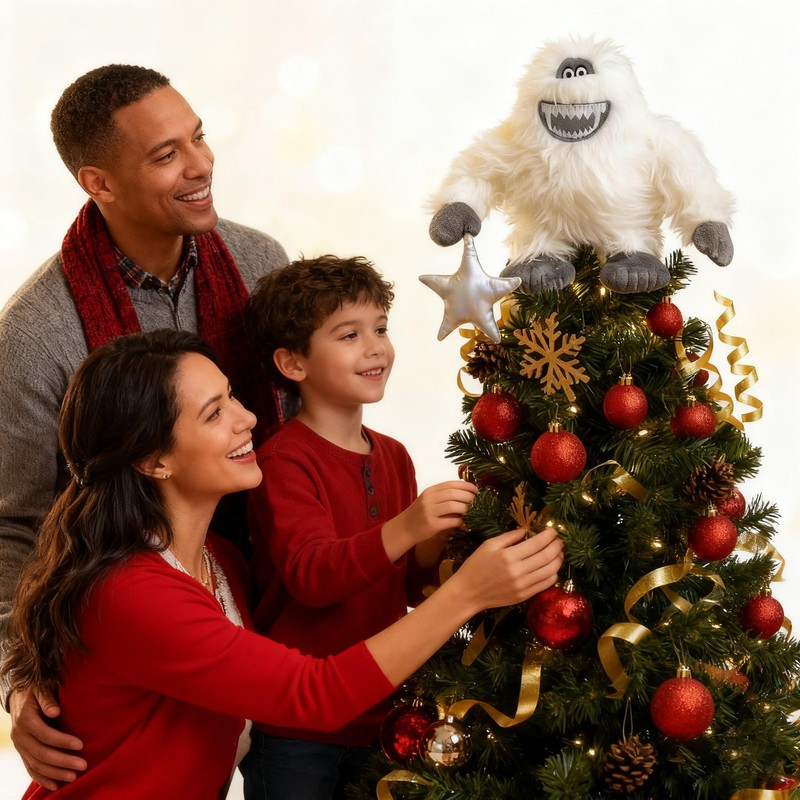 Christmas Tree Topper, 27cm/11 Inch Abominable Snowman, Abominable Snowman Plush,