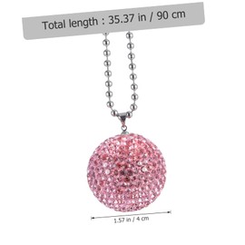 Operitacx 2Pcs Crystal Ball Pendant Fan Pull Chain Extension Light Pull for Ceiling Fans Lights Stylish Home Decoration for Bedroom Living Room Pink