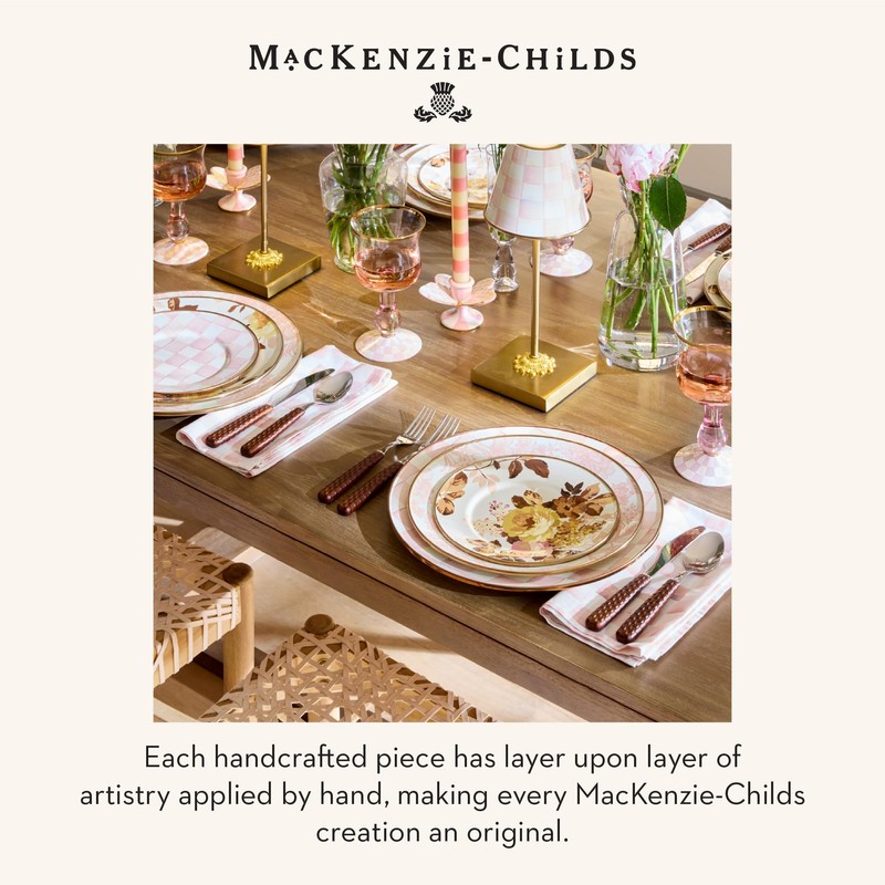 MACKENZIE-CHILDS Everyday Serving Spoon, Stainless-Steel Spoon for Cooking, Leather