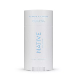 Native Natural Deodorant, Powder & Cotton, Aluminum Free, 2.65 Oz