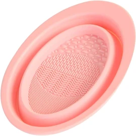 SHERCHPRY Bol De Limpieza Plegable Para Brochas De Maquillaje Limpiador De Brochas De Maquillaje De Silicona Recipiente Para Limpiar Accesorio Portátil Para Viajes Y Uso Diario