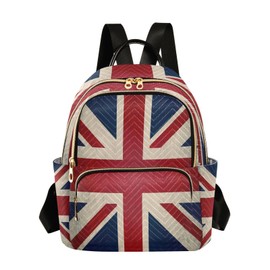 ALAZA Retro Union Jack British Flag Women Backpack Purse Ladies Fashion Shoulder Bag Daypack Travel Bag 10L