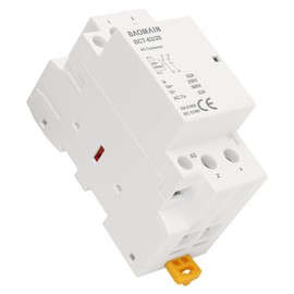 Baomain AC Contactor 24VAC 63A 2 Pole 2NO Normally Open Universal Circuit Control 35mm DIN Rail Mount CE Listed BCT-63/20 (63 Amp.)