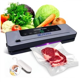 Vacuum Sealer Machine & Hand Sealer with Built-In Cutter, Dry & Wet Food Modes, 10 Bags Included Seal Vac Dry & Wet Food Modes, Ext-vac, Low Noise, Up16-Inch bags