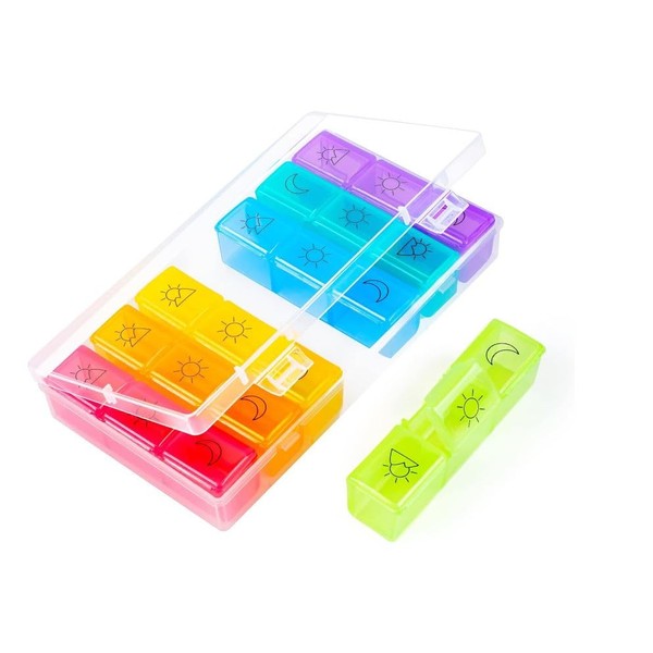 Pill Organizer 3 Times a Day - Weekly Pill Organizer