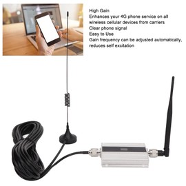 Handyverstärker für Zuhause, 4G-Handy-Repeater mit Antenne, Dual-Frequenz-Smart-Telefon-Signalverstärker (EU-Stecker)