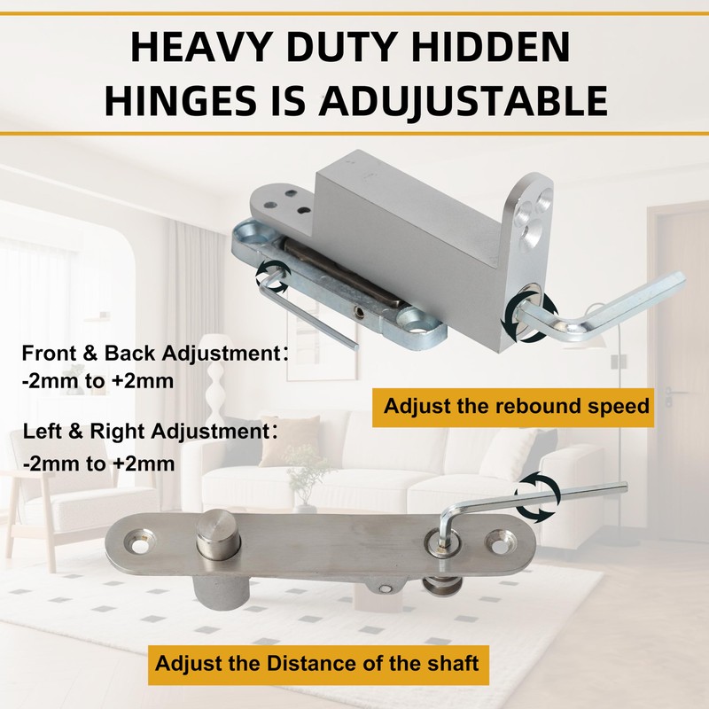 Self Closing Door Pivot Hinge Heavy Duty Hidden Hinges for