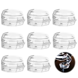 Pack of 8 Children's Cooker Protectors, Child Lock, Oven Child Lock, Cooker Child Lock, Stove Protection, Maximum Diameter 4 cm, Assembly Without Button Disassembly (Transparent Colour)