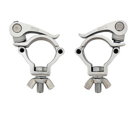 1.5inch Quick Release Stage Truss Lighting Clamps Aluminum Alloy Heavy Duty 220lbs O Clamps Fit Pipe OD 1.5-1.6inch / 38-41mm 2Pack