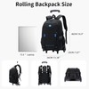 Rolling Backpack for Boys Elementary School Bag with Wheels Travel