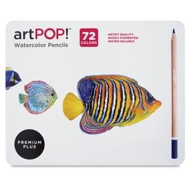 artPOP! Premium Plus Watercolor Pencils, 72 Vibrant Colors, Professional Artist Quality, Water Soluble Colors for Drawing, Blending, Painting, and Mixed Media