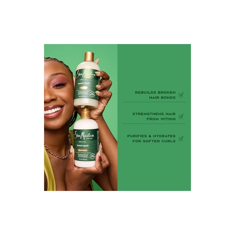 SheaMoisture Bond Repair Shampoo, Conditioner, Leave-In, & Masque Alma Oil